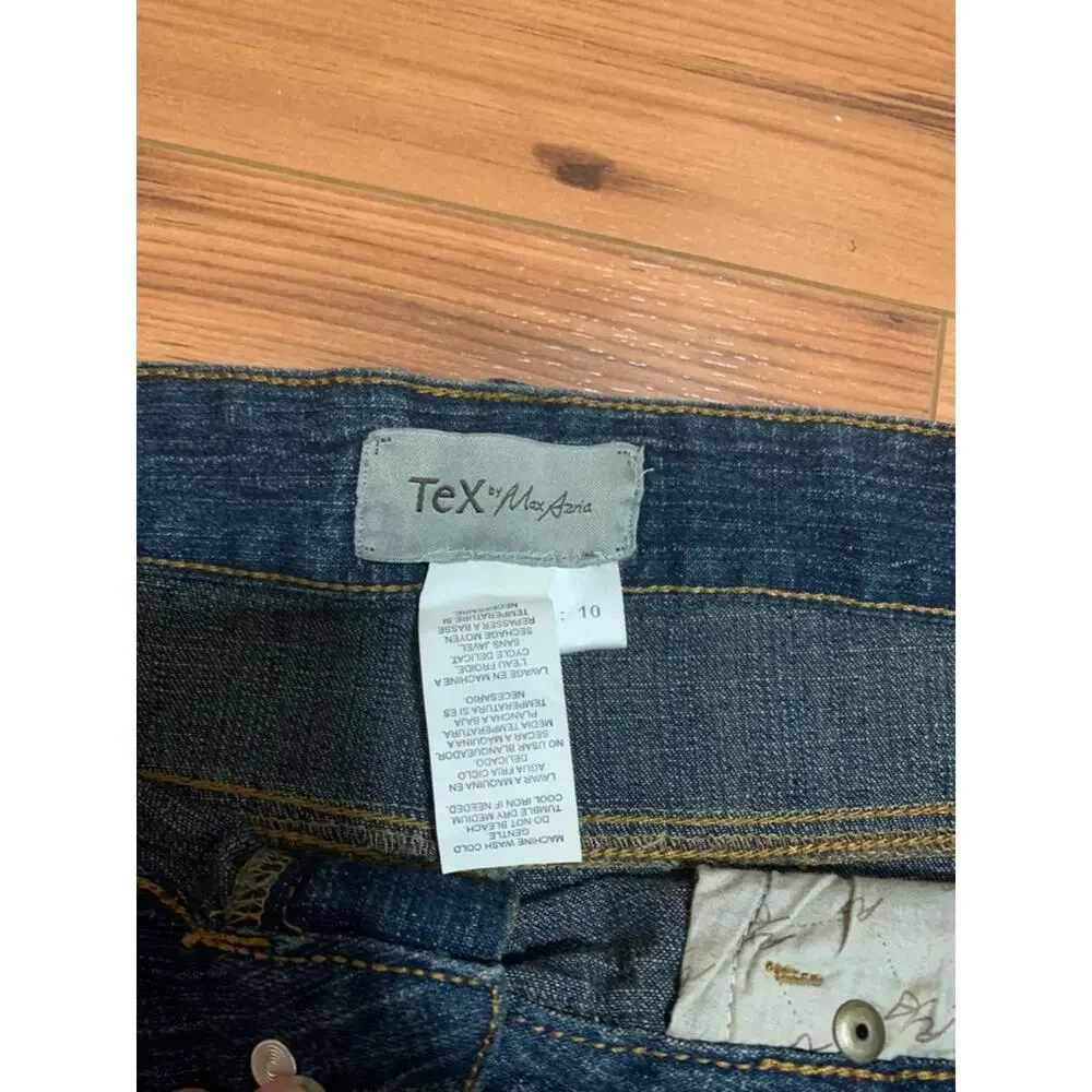 Women's Tex by Max Azria Medium Wash Denim Stretch Skirt Size 10
